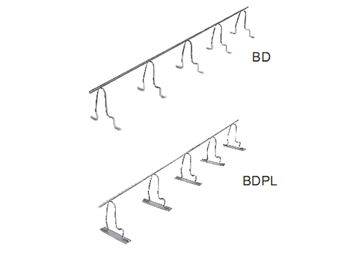 樓板用間隔件（雙層配筋接連，通長式）BD